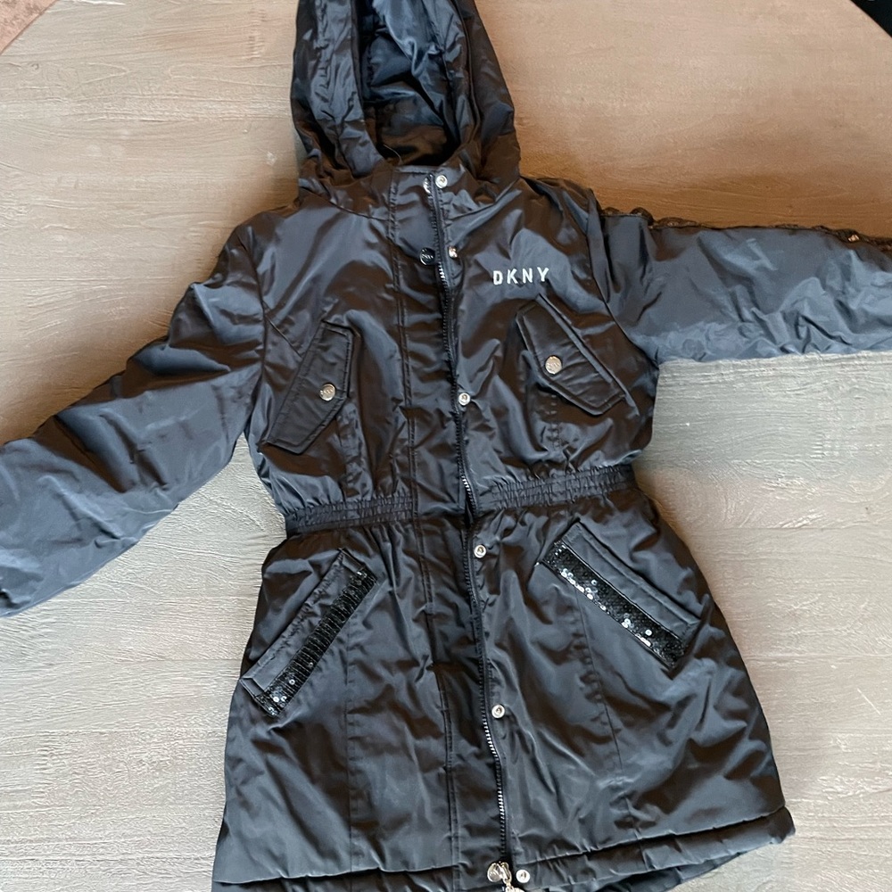 Girls Black DKNY ski jacket